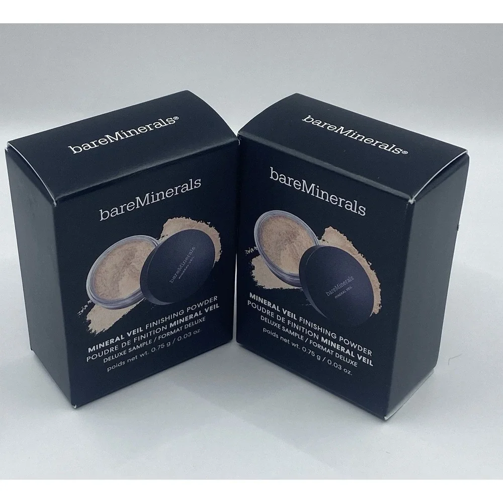2x BareMinerals Mineral Veil Finishing Powder .03 oz / .75g Travel Size